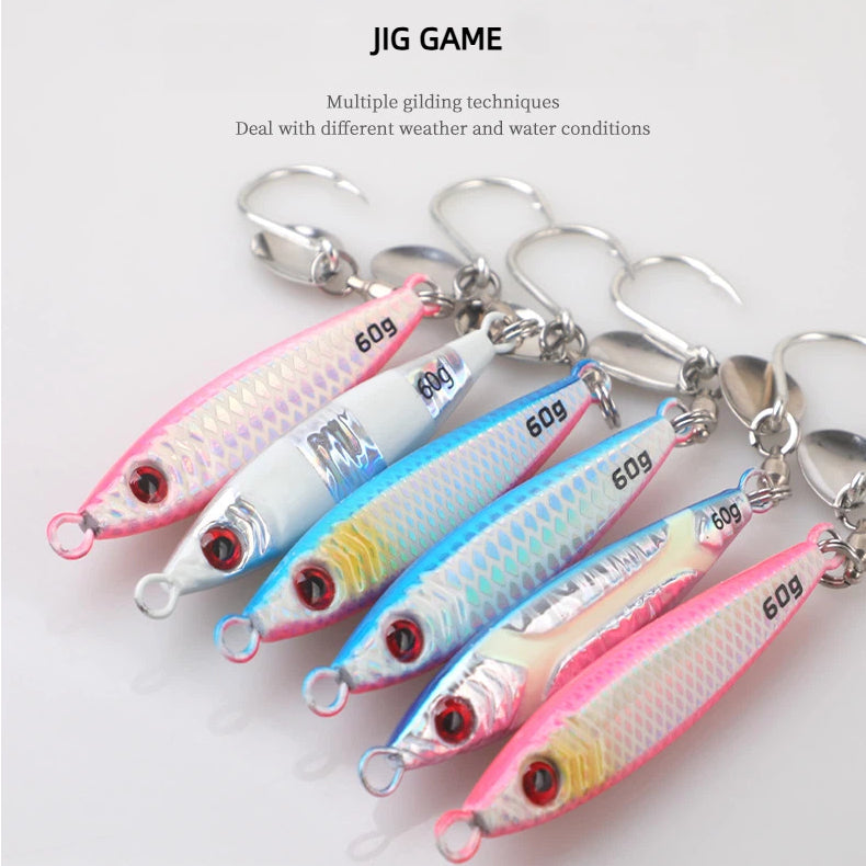 Slow Pitch Jig Lure for Sea Fishing – UV Reflective "Chubby" Metal Vibration Bait with Spinner Blade & Single Hook, Multiple Weights (0.5oz–3.5oz) for Mackerel, Tuna, Spanish Mackerel, Barracuda