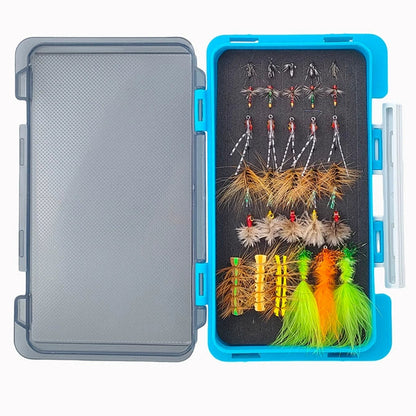 DZ Angling Premium Fly Fishing Lure Kits | 20-31 PCS Hand-Tied Streamers Nymphs Wet Flies Assortment with Waterproof Box