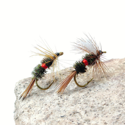 Royal Wulff Dry Fly Fishing Lures - Ultra-Buoyant High-Float Mayfly & Caddis Imitation - Premium Hand-Tied Trout Flies with Hydrophobic Hackle for Fast Water & Riffles,Hook Size #14