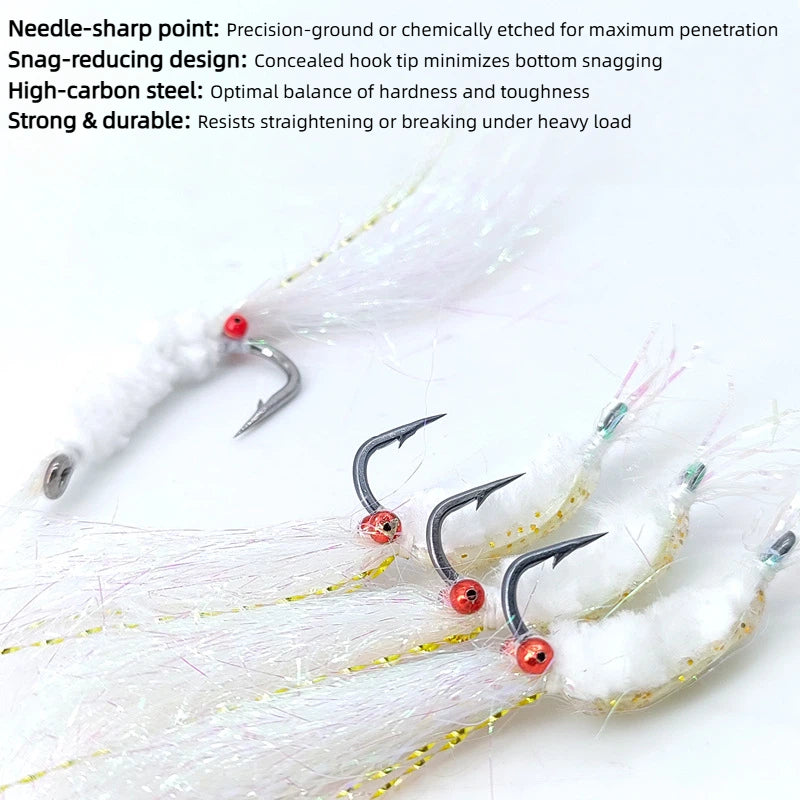 8 Pack Wounded Minnow Fly Fishing Flies Ice Dub Fry Slowly Sinking Baitfish Fly Fishing Lures for Trout Bass Steelhead Salmon Freshwater