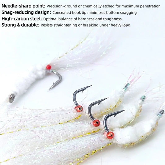 8 Pack Wounded Minnow Fly Fishing Flies Ice Dub Fry Slowly Sinking Baitfish Fly Fishing Lures for Trout Bass Steelhead Salmon Freshwater