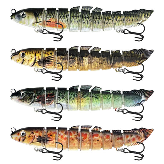 Lure Hard Bait Multi-Section Fish 4.72inch  0.67oz  Multi-Section Mudminnow Imitation 3D Printed Nine-Section Fake Lure Wholesale