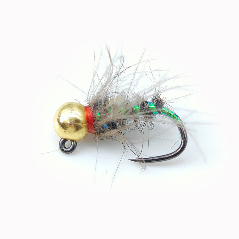 DZ Angling Slotted Tungsten Bead Jig Nymphs - 10/5 Pack, Barbless/Barbed Euro Nymphing Flies with Hot Spot, Fast-Sinking Subsurface Wet Flies for Trout & Grayling