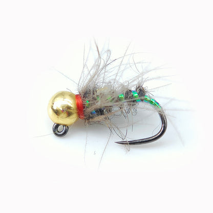 DZ Angling Slotted Tungsten Bead Jig Nymphs - 10/5 Pack, Barbless/Barbed Euro Nymphing Flies with Hot Spot, Fast-Sinking Subsurface Wet Flies for Trout & Grayling