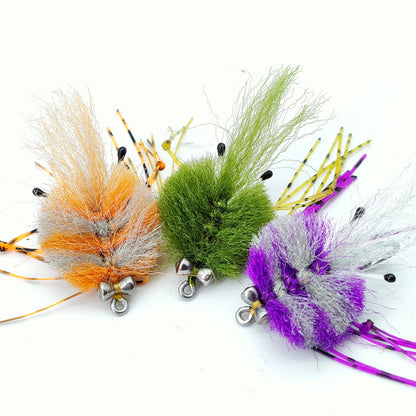 Realistic Saltwater Crab Fly - Professional Crustacean Pattern for Bonefish, Tarpon, and Sea Trout,Saltwater Flies, Size 2/0# High-Carbon Hook