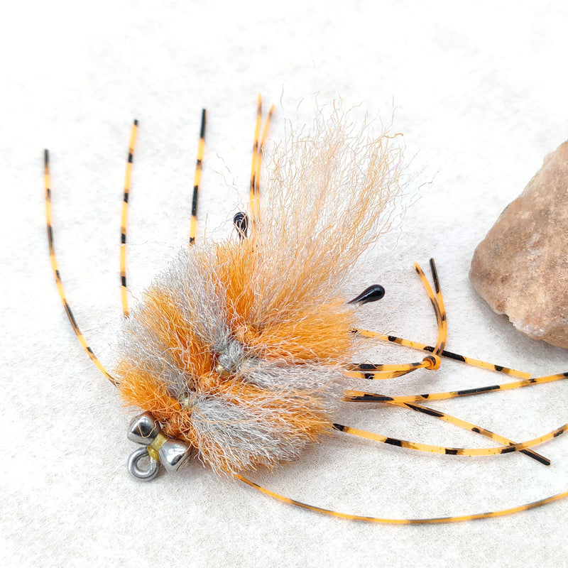 Realistic Saltwater Crab Fly - Professional Crustacean Pattern for Bonefish, Tarpon, and Sea Trout,Saltwater Flies, Size 2/0# High-Carbon Hook