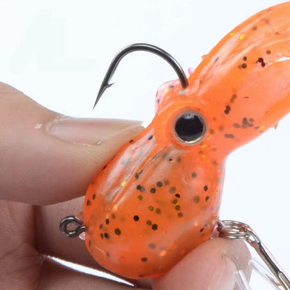 FISHING 0.8oz 3.5in Soft Octopus Lure, Realistic Silicone Fishing Bait with Internal Lead Head, Anti-Bite & High-Tensile Bionic Lure for Saltwater & Freshwater Bass, Lingcod, Trolling
