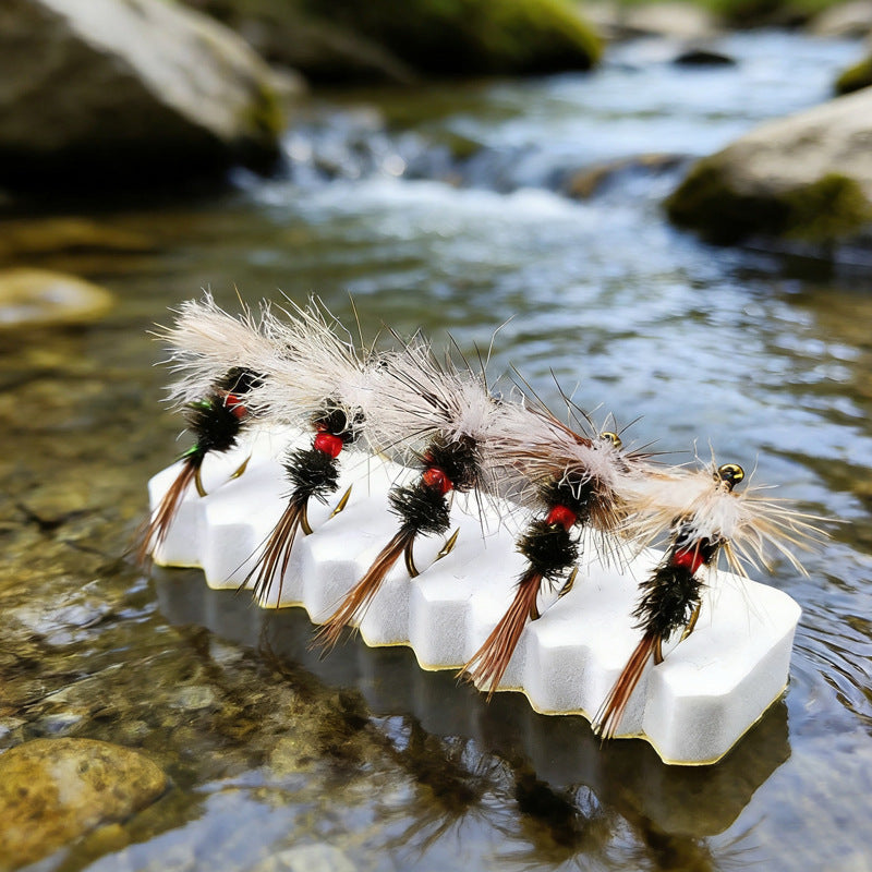 Royal Wulff Dry Fly Fishing Lures - Ultra-Buoyant High-Float Mayfly & Caddis Imitation - Premium Hand-Tied Trout Flies with Hydrophobic Hackle for Fast Water & Riffles,Hook Size #14