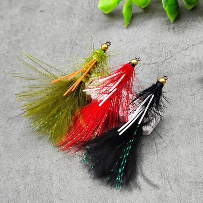 18pcs Bass & Pike Fly Fishing Kit - Topwater Foam Poppers & Weighted Rabbit Hair Streamers Assortment with Tackle Box