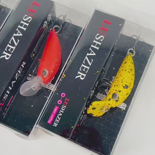 Topwater Floating Minnow Fishing Lure - 1.8" 1/10oz Ultralight Hard Bait with Diving Lip, Rattle Beads & Sharp Treble Hooks - Professional Bionic Crankbait for Bass, Crappie, Panfish & Perch - 5pc/Bulk