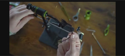 Professional Rotary Fly Tying Vise - Precision Tool for Hand-Tied Fishing Flies (Includes 5-Piece Tool Starter Kit),Lifetime warranty